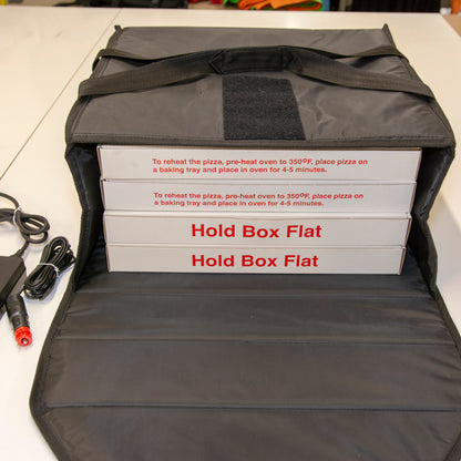 Heated Pizza Delivery Bag Complete Set, Medium 12V